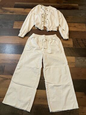 aerie soft landing trouser and jacket set